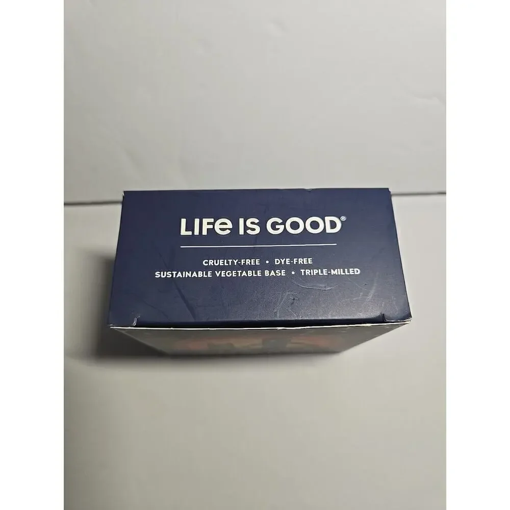 LIFE IS GOOD Men's Bar Soap 3.5 oz - Sunset Amber Scent 3 Bars Made In The USA